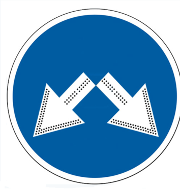 Знак 4.2.3 светодиодный импульсный активный дорожный знак