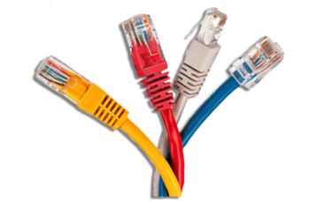 Фото цветных проводов Ethernet PNG