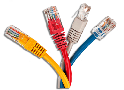 Фото цветных проводов Ethernet PNG