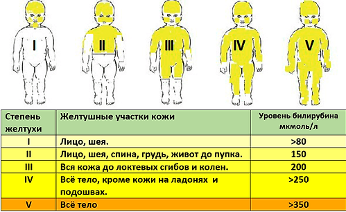 Таблица норм общего билирубина