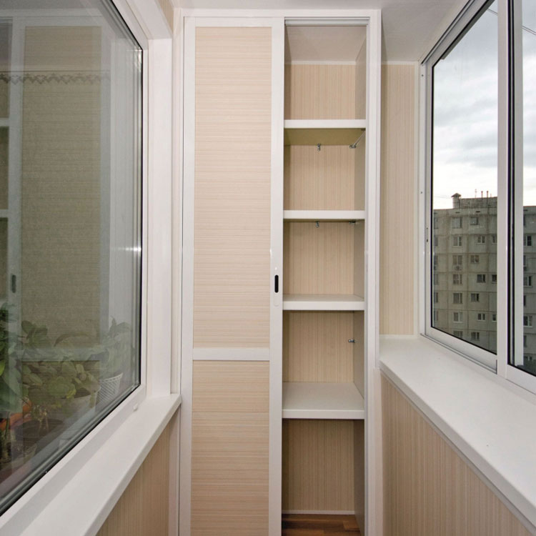 Фото балконов внутри дизайн со шкафом