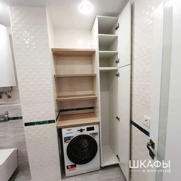 Шкаф для стиральной машины в ванную