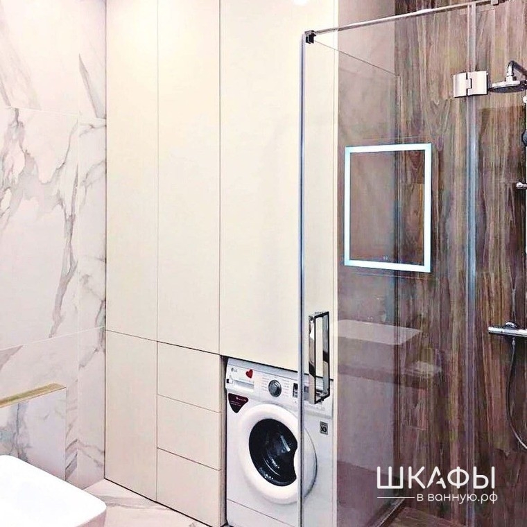 Шкаф для стиральной машины в ванную