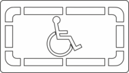 трафарет парковка для инвалидов
